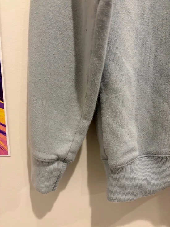 TNA Two-Tone Quarter-Zip Fleece Pullover - Cream & Light Blue - Picture 3 of 6